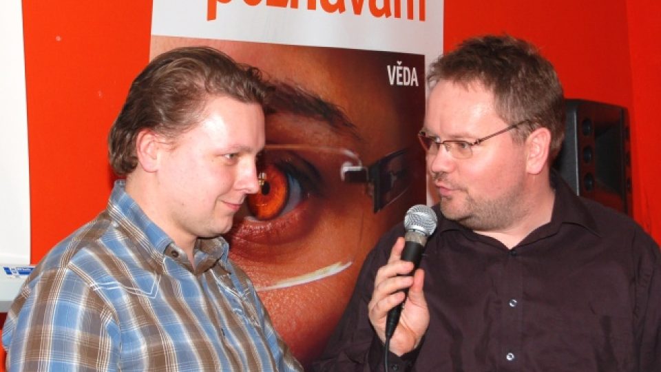 Vítěz kategorie video David Tichý v rozhovoru s moderátorem Robertem Tamchynou