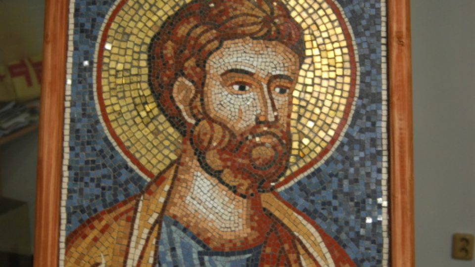 Claudiu Opaina: Svatý apoštol Petr. Mozaika.