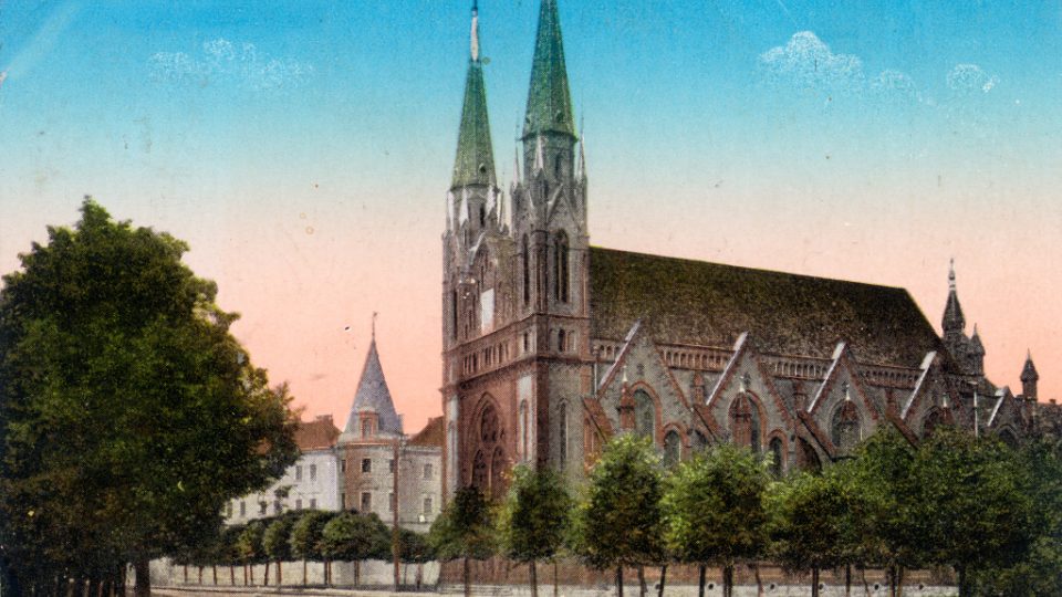 Synagoga v Českých Budějovicích, pohlednice kol. 1905, ŽMP